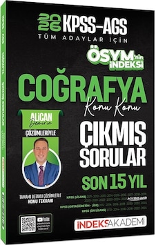 İndeks Akademi 2026 Kpss Meb-ags Coğrafya Ösym Nin İndeksi Çıkmış Sorular Son 15 Yıl Konu Konu Çözümlü - Alican Demir İndeks Akademi Yayıncılık İndeks Akademi 2026 Kpss Meb-ags Coğrafya Ösym Nin İndeksi Çıkmış Sorular Son 15 Yıl Konu Konu Çözümlü - Alican Demir İndeks Akademi Yayıncılık