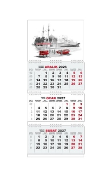 2027 Gemici Duvar Takvimi - Ortaköy Beyaz