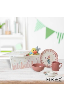 Keramika 4 Parça Mama Takımı Saklama Kutusu Hediyeli Pembe Keramika 4 Parça Mama Takımı Saklama Kutusu Hediyeli Pembe