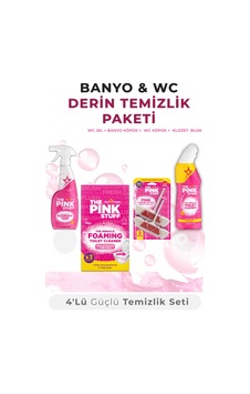 Banyo Ve Wc Derin Temizlik Seti 4'lü Banyo Köpüğü, Tuvalet Jel, Wc Köpük Ve Aktif Klozet Bloğu Banyo Ve Wc Derin Temizlik Seti 4'lü Banyo Köpüğü, Tuvalet Jel, Wc Köpük Ve Aktif Klozet Bloğu