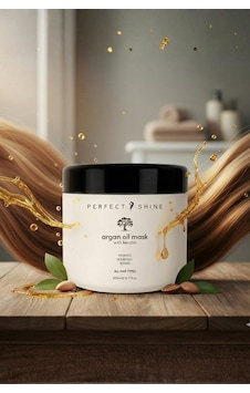 Perfect Shine Derinlemesine Besleyici Onarıcı Yoğun Bakım Argan Yağı Keratin İpek Proteinli Saç Maskesi 500ml