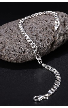 925 Ayar Gümüş Gurmet Zincir Bileklik Silver