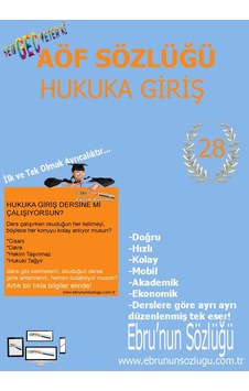 AÖF İİBF Ebrunun Sözlüğü Hukuka Girİş - E Sözlük