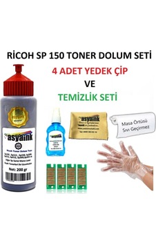 Ricoh Sp150 Yazıcı Ile Uyumlu Toner Dolum Seti 200gr+çip Ricoh Sp150 Yazıcı Ile Uyumlu Toner Dolum Seti 200gr+çip