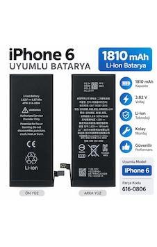 Apple iPhone 6 / 6g Uyumlu 616-0806 1810 Mah Li-ıon Batarya Apple iPhone 6 / 6g Uyumlu 616-0806 1810 Mah Li-ıon Batarya