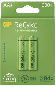 Gp Şarjlı Pil Aa Kalem 1300mah Ni-mh 2 Adet Gp Recyko Gp Şarjlı Pil Aa Kalem 1300mah Ni-mh 2 Adet Gp Recyko