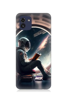 Samsung Galaxy A03 Uyumlu Kitap Ve Astronot Desenli Silikon Kılıf Samsung Galaxy A03 Uyumlu Kitap Ve Astronot Desenli Silikon Kılıf