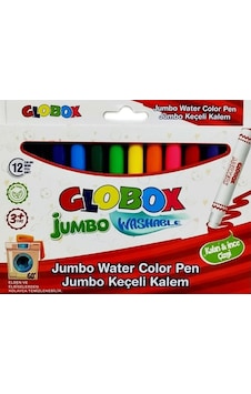 Globox 12 Renk Jumbo Yıkanabilir Keçeli Kalem 3379 Globox 12 Renk Jumbo Yıkanabilir Keçeli Kalem 3379