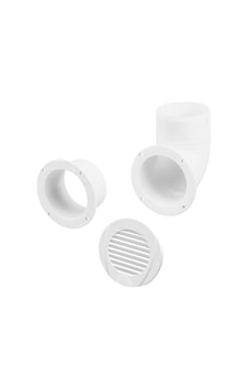 Ventilator Connector, Straight, Ø102mm, White Ventilator Connector, Straight, Ø102mm, White