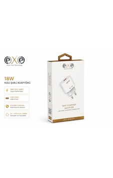 Exe 18w Hızlı Şarj Adaptörü Usb-a Ev Tipi Şarj Aleti 0