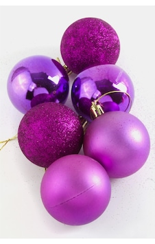 6 Adet Cici Top Yılbaşı Ağaç Süsü 6cm Diğer