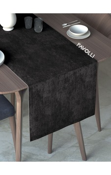 Siyah Renk Kadife Dokulu Runner Dream Series 40 X 140 Siyah Siyah Renk Kadife Dokulu Runner Dream Series 40 X 140 Siyah