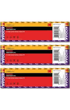 Kodak AAHZ-8+4 R6 Heavy Duty Zınc AA Kalem Pil 12 x 3'lü Kodak AAHZ-8+4 R6 Heavy Duty Zınc AA Kalem Pil 12 x 3'lü