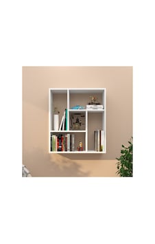5 Bölmeli Duvar Kitaplığı Beyaz 72,6x82,5x22 Cm 18 Mm Suntalam Beyaz Beyaz 5 Bölmeli Duvar Kitaplığı Beyaz 72,6x82,5x22 Cm 18 Mm Suntalam Beyaz Beyaz