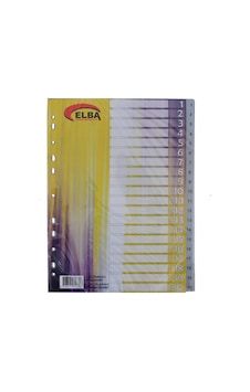Bafix Seperatör 1-20 Rakamlı Plastik A4 Bafix Seperatör 1-20 Rakamlı Plastik A4