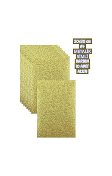 20x30 Cm A4 Metalik Simli Karton 10 Adet Altın 20x30 Cm A4 Metalik Simli Karton 10 Adet Altın