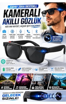 Yapay Zeka Destekli Kameralı Akıllı Gözlük 8mp Kamera Chatgpt Çeviri Ses Kayıt Özellikli Açık Gri Yapay Zeka Destekli Kameralı Akıllı Gözlük 8mp Kamera Chatgpt Çeviri Ses Kayıt Özellikli Açık Gri