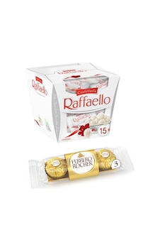 Ferrero Rocher Raffaello T15 + Rocher T3 Çikolata 2'li Ferrero Rocher Raffaello T15 + Rocher T3 Çikolata 2'li