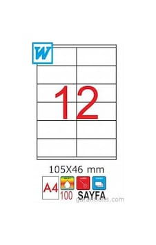 Goldmoon 2056 Laser A4 Sayfa Etiketi 105X46MM 100'lü Paket Goldmoon 2056 Laser A4 Sayfa Etiketi 105X46MM 100'lü Paket