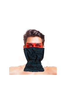 Ett Baf Bandana Çoklu Kafatası Mavi Siyah Maske