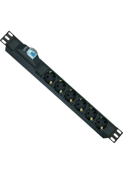 1u 19" 6xdın49440 6'lı Priz Sigortalı