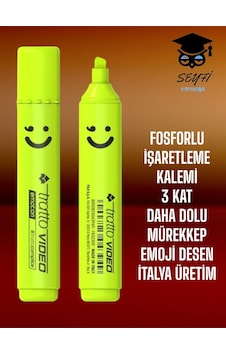 Fosforlu İşaretleme Kalemi 3 Kat Daha Dolu Mürekkep İtalya Üretim Açık Yeşil Fosforlu İşaretleme Kalemi 3 Kat Daha Dolu Mürekkep İtalya Üretim Açık Yeşil