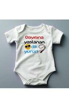Arasdoğruer Dayısına Yaslanan Dik Yürür Temalı Zıbın Beyaz