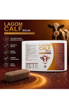Lagom Calf Bolus Buzağı - Uzun Salınımlı Vitamin Ve Minarel Desteği - 10 Adet 30 Gr Lagom Calf Bolus Buzağı - Uzun Salınımlı Vitamin Ve Minarel Desteği - 10 Adet 30 Gr