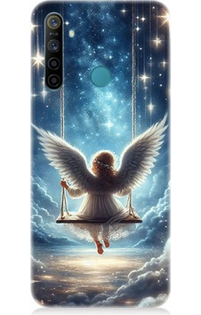 Realme 5i Uyumlu Yıldızlarla Salıncakta Melek Desenli Silikon Kılıf Çok Renkli Realme 5i Uyumlu Yıldızlarla Salıncakta Melek Desenli Silikon Kılıf Çok Renkli