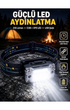 Taşınabilir Şarjlı Led Fener Xpe95lm Cob120lm Manyetik Gövde Yeni Nesil Çok Renkli