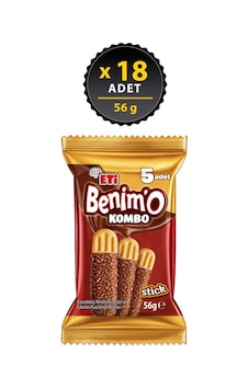 Benimo Kombo Hindistan Cevizi Ve Çikolata Kaplamalı Bisküvi 56 G X 18 Adet
