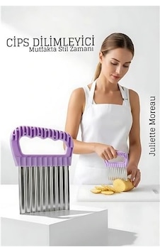 Mey İthalat Şekilli Pratik Cips Dilimleyici Paslanmaz Çelik 9x13 Cm 722424