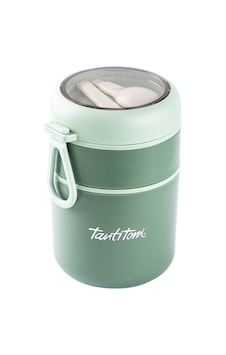 036-01-tantitoni Yeşil Paslanmaz Çelik Yuvarlak 2 Katlı Plastik Kaşıklı Yemek Taşıma Kabı 710ml 036-01-tantitoni Yeşil Paslanmaz Çelik Yuvarlak 2 Katlı Plastik Kaşıklı Yemek Taşıma Kabı 710ml