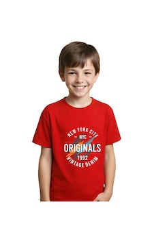 Panios Kids Unisexs Çocuk Baskılı Kısa Kollu T-shirt Kırmızı Panios Kids Unisexs Çocuk Baskılı Kısa Kollu T-shirt Kırmızı