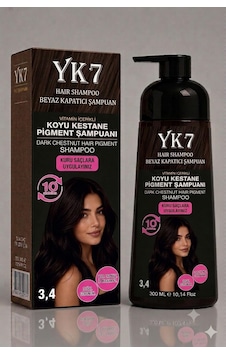 Yk7 Kozmetik Beyaz Kapatıcı Koyu Kestane 3.4 Şampuan 300 Ml. Yk7 Kozmetik Beyaz Kapatıcı Koyu Kestane 3.4 Şampuan 300 Ml.