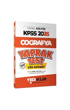 Yediiklim Yayınları 2026 Kpss Ags Genel Kültür Coğrafya Çek Kopart Yaprak Test