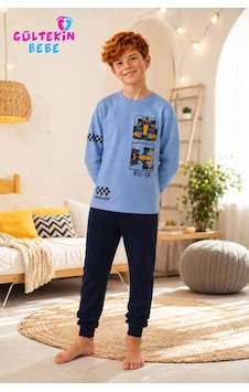 Tarık İnterlok Kumaş Araba Baskılı Erkek Pijama Takımı 11-16 Yaş -ta4401470 - Mavi Tarık İnterlok Kumaş Araba Baskılı Erkek Pijama Takımı 11-16 Yaş -ta4401470 - Mavi
