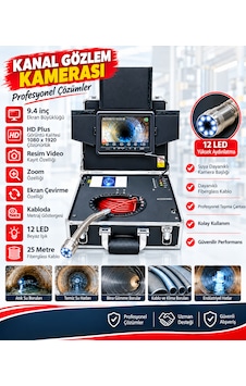 Kanal Gözlem Kamerası 25 Metre 9.4" Kanal Gözlem Kamerası 25 Metre 9.4"