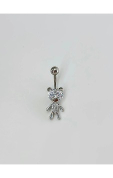Ayıcık Detaylı Göbek Piercing - Pg0118 Çok Renkli Ayıcık Detaylı Göbek Piercing - Pg0118 Çok Renkli