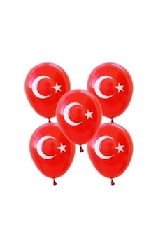 Bayrak Baskılı Balon 10 Adet Kırmızı Bayrak Baskılı Balon 10 Adet Kırmızı