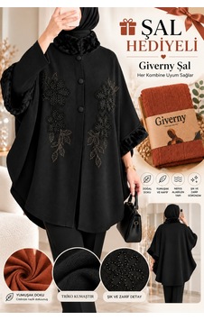 Genel Markalar Novea Scarf Şal Hediyeli Kürklü Triko Panço Siyah - 942742397 Siyah Genel Markalar Novea Scarf Şal Hediyeli Kürklü Triko Panço Siyah - 942742397 Siyah