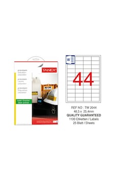 Tanex Tw-2044 48.5X25.4MM Polyester Etiket 25 Li Tanex Tw-2044 48.5X25.4MM Polyester Etiket 25 Li