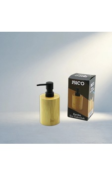 Şık Yuvarlak Ahşap Bambu Sabunluk Siyah Pompa İle Modern Banyo 000 Açık Krem Şık Yuvarlak Ahşap Bambu Sabunluk Siyah Pompa İle Modern Banyo 000 Açık Krem