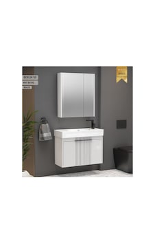 Berlin 80 Cm Beyaz Banyo Dolabı Beyaz Berlin 80 Cm Beyaz Banyo Dolabı Beyaz