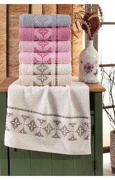 Damask 50x90 Cm 6 Lı Antibakteriyel El Ve Yüz Havlusu Pamuklu Renkli Damask 50x90 Cm 6 Lı Antibakteriyel El Ve Yüz Havlusu Pamuklu Renkli