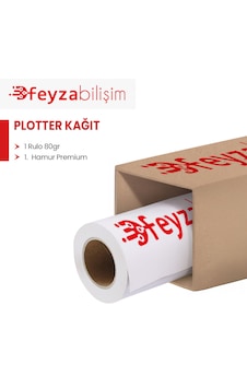 Feyza Bilişim® Premium Opak 80gr Plotter Kağıdı 45cm X 50mt-1 Feyza Bilişim® Premium Opak 80gr Plotter Kağıdı 45cm X 50mt-1