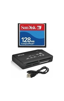 Sandisk 128 Mb Compact Flash Hafıza Kartı - Usb 2.0 Cf Kart Okuyucu Sandisk 128 Mb Compact Flash Hafıza Kartı - Usb 2.0 Cf Kart Okuyucu