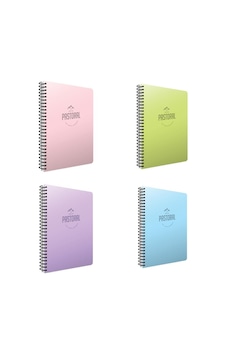 Gıpta Pastoral 72 Yp. A4 Spiralli Pp. Kapak Defter Seti Çizgili 4'lü