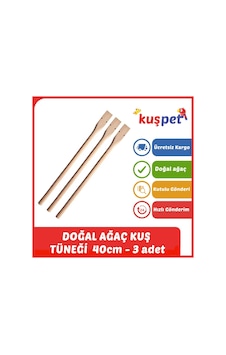Doğal Tahta Kuş Tüneği Tünek 40cm - 3 Adet Doğal Tahta Kuş Tüneği Tünek 40cm - 3 Adet