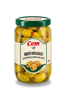 4 Adet Cem Biber Dolgulu Yeşil Zeytin 400g 141-160 Ad/kg 400 G 4 Adet Cem Biber Dolgulu Yeşil Zeytin 400g 141-160 Ad/kg 400 G